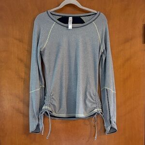 Lucy Gray Long Sleeve Top with Drawstring